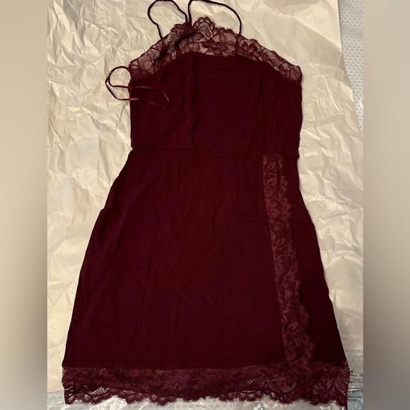 Free People Red Asymmetrical One Shoulder Cocktail Dress - Picture 5 of 5